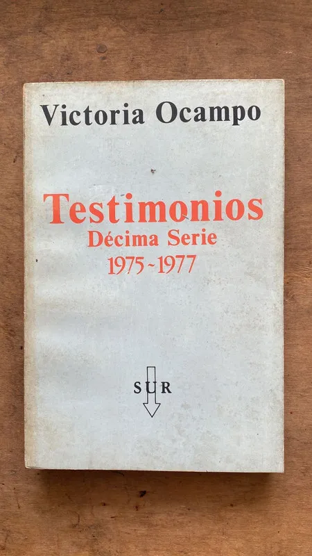 Tapa de Testimonios, decima serie 1975/1977 - Ocampo, Victoria (G6)