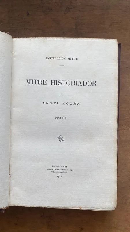 Tapa de Mitre historiador - Acuña, Angel (i1)