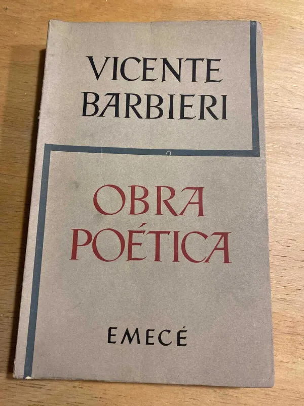 Obra Poetica - Barbieri, Vicente (u5)