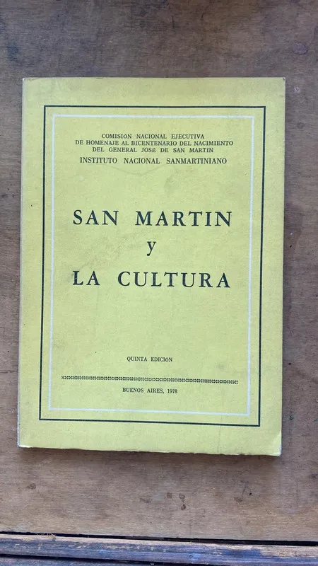 Tapa de San Martin y la cultura- Comisión Nac. Ej. de homenaje (Hh1