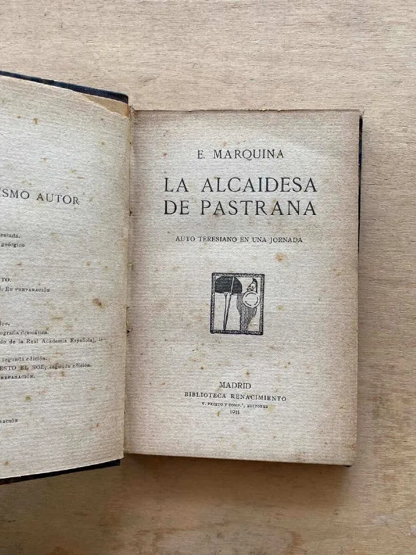 Tapa de La Alcaidesa De Pastrana - Marquina, E. (A4)