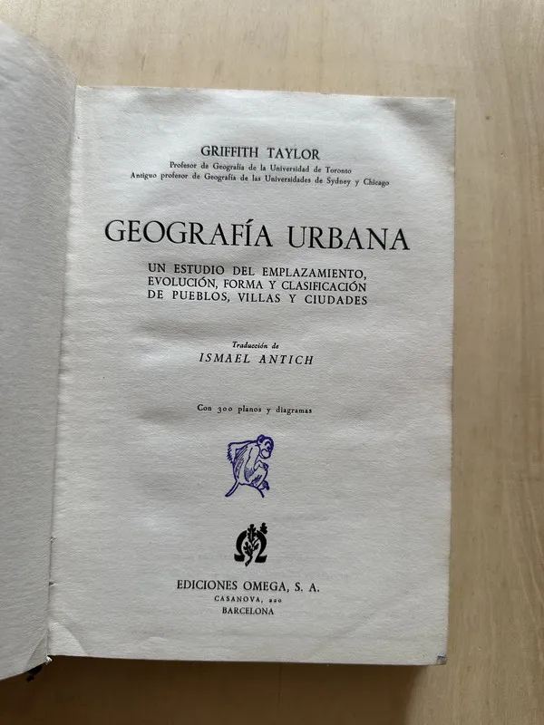 Tapa de Geografia Urbana - Taylor, Griffith (2c1)