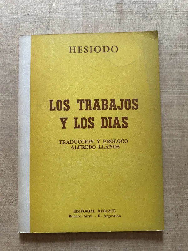 Tapa de Los trabajos y los dias - Hesiodo (2b6)