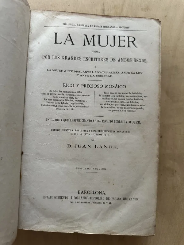 La mujer juzgada por los grandes escritores de- Landa (2d4)