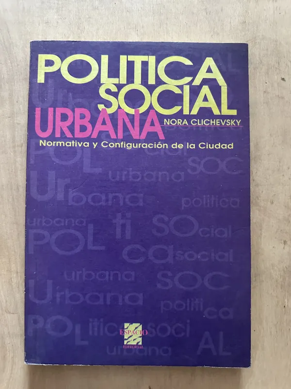 Tapa de Politica Social urbana - Clichevsky, Nora (2d4)