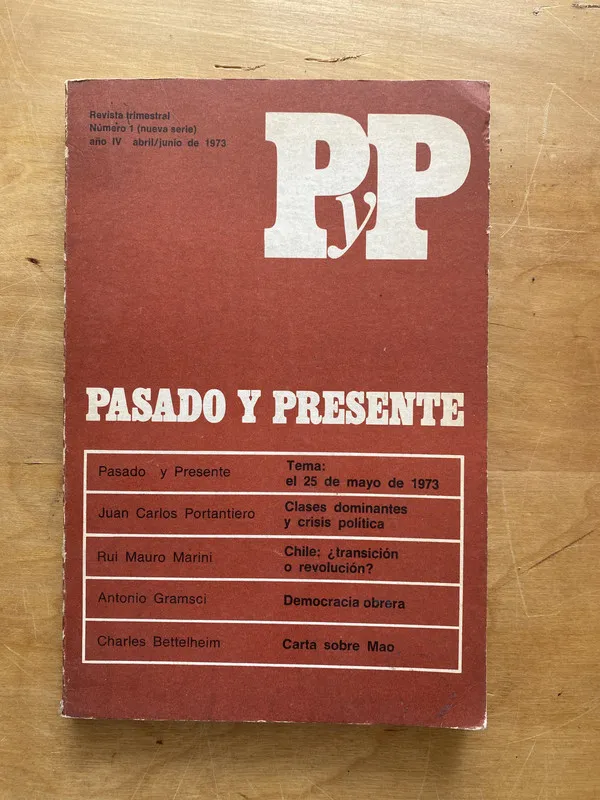 Pasado y presente, Numero 1 año iv- Portantiero (g 2)