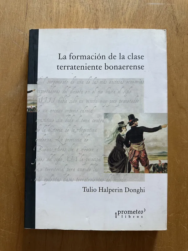Tapa de La formacion de la clase terrateniente- Halperin Donghi (2g