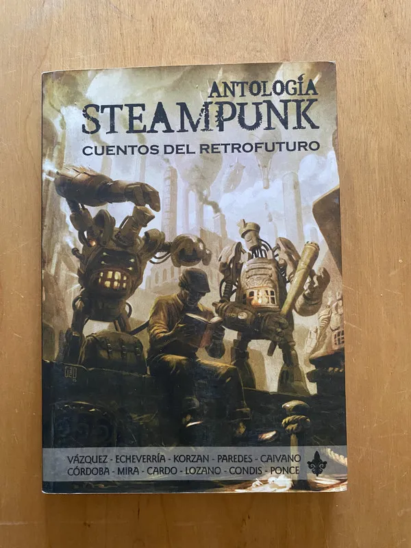 Tapa de Antologia Steampunk, cuentos del retrofuturo (2k1)