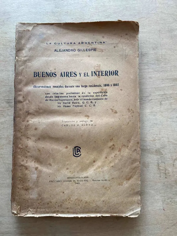 Tapa de Buenos Aires Y El Interior- Gillespie (ee5)