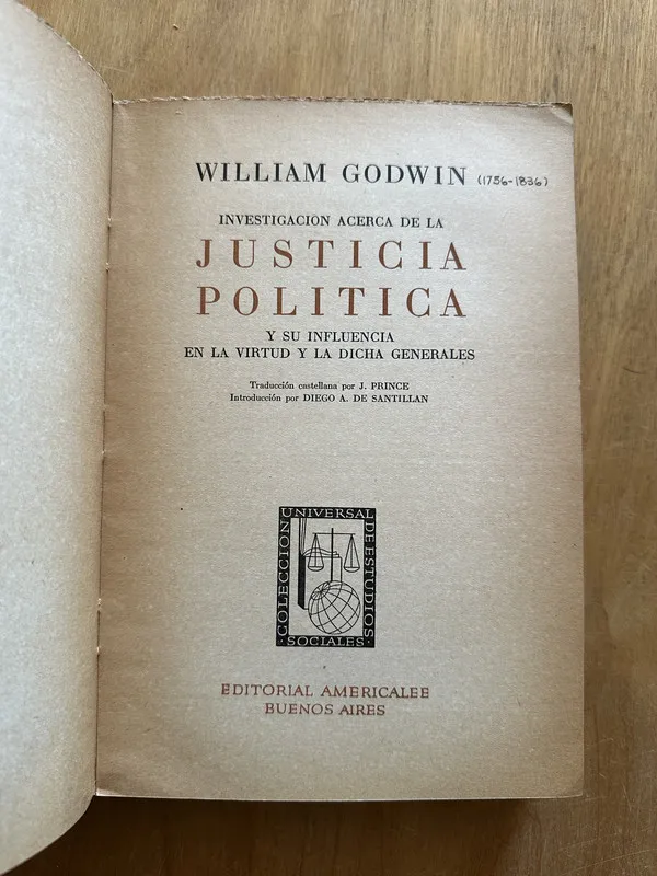Investigacion acerca de la justicia politica - Godwin (2L4)
