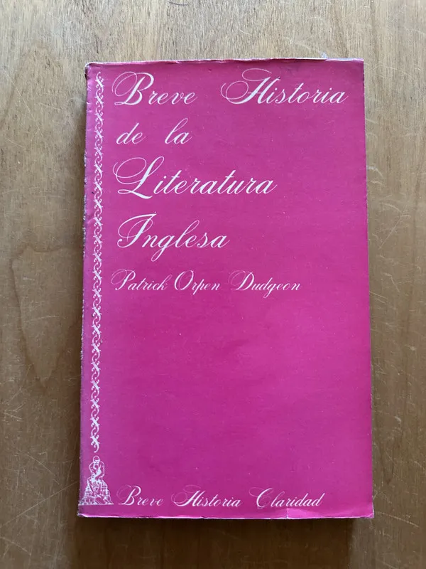 Tapa de Breve historia de la Literatura Inglesa- Orpen Dudgeon (2O5