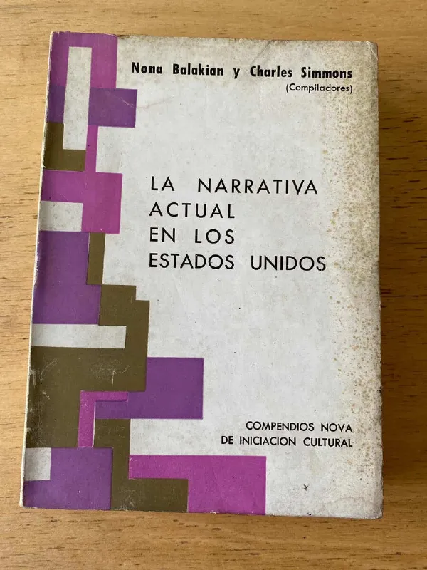 Tapa de La Narrativa Actual En Los Estados Unidos- Balakian (s2)