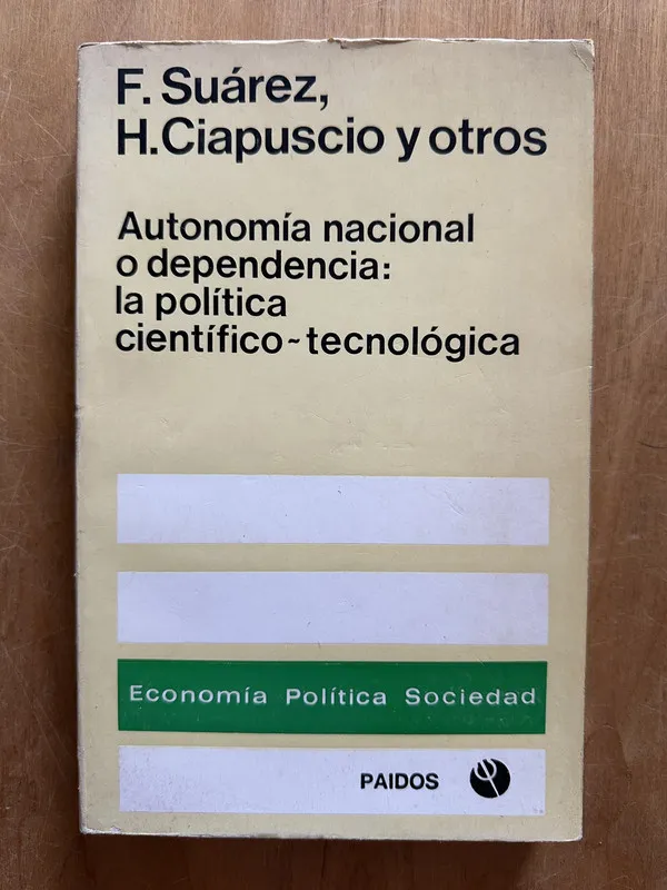 Tapa de Autonomia nacional o dependencia - Suarez; Ciapuscio (2O3)