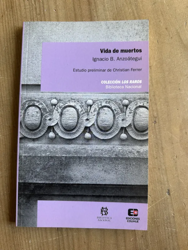 Tapa de Vidas de muertos - Anzoategui, Ignacio Braulio (2m4)