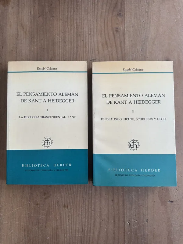 Tapa de El pensamiento aleman de Kant a Heidegger- Colomer (2m2)