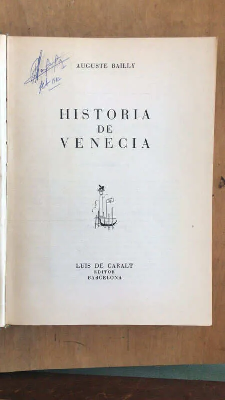 Historia De Venecia - Bailly, Auguste (bb5)