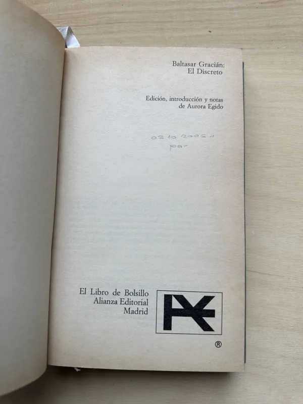 El discreto - Gracia, Baltazars (2n3)