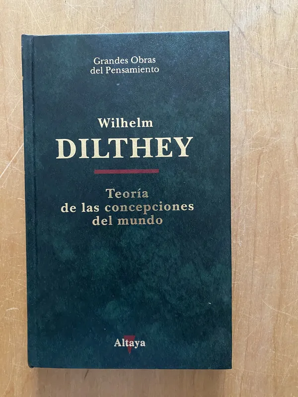 Tapa de Teoria de las concepciones del mundo- Dilthey, Wilhelm (2cf