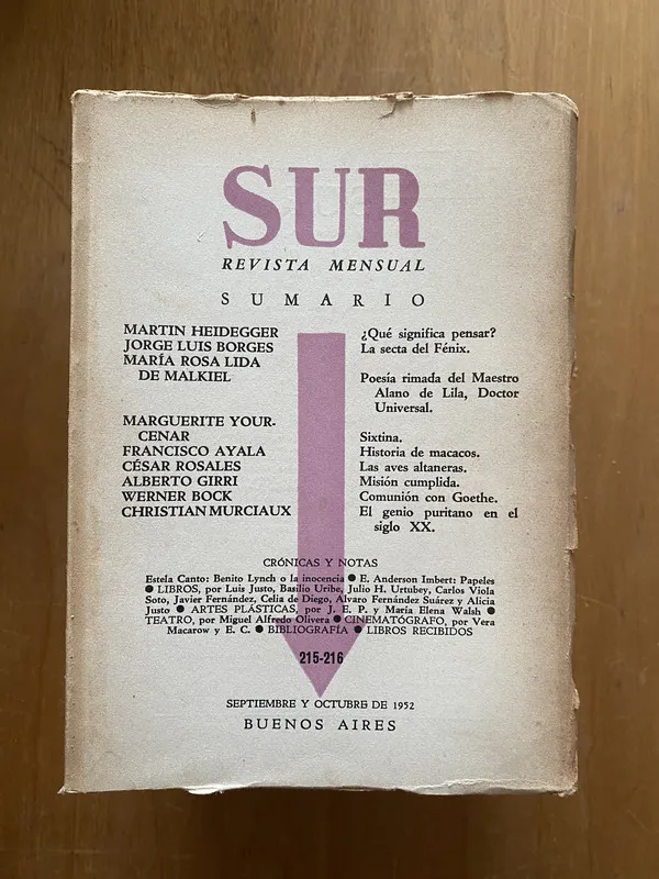 Revista sur 215 216 - Borges; Ocampo (2cf)