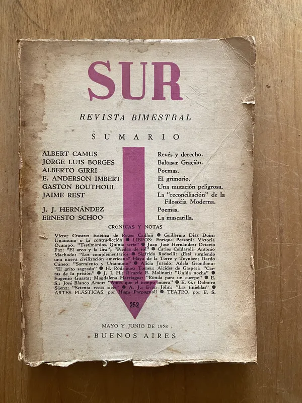 Revista sur 252 - Borges, JOrge Luis; Ocampo, victoria (2cf