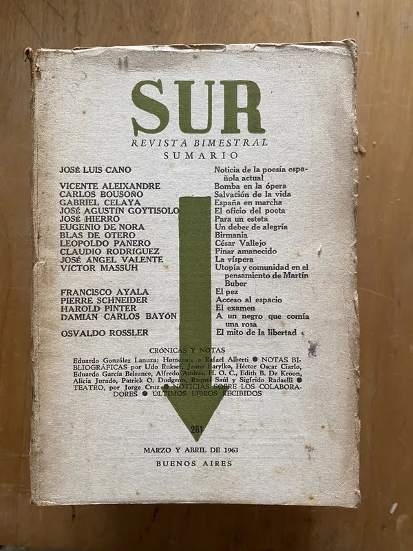 Tapa de Revista sur 281 - Borges, JOrge Luis; Ocampo, victoria (2cf