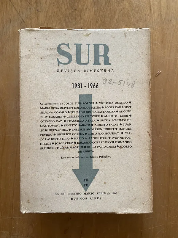 Tapa de Revista sur 298 299 1931 1966 - Borges; Ocampo (2cf)