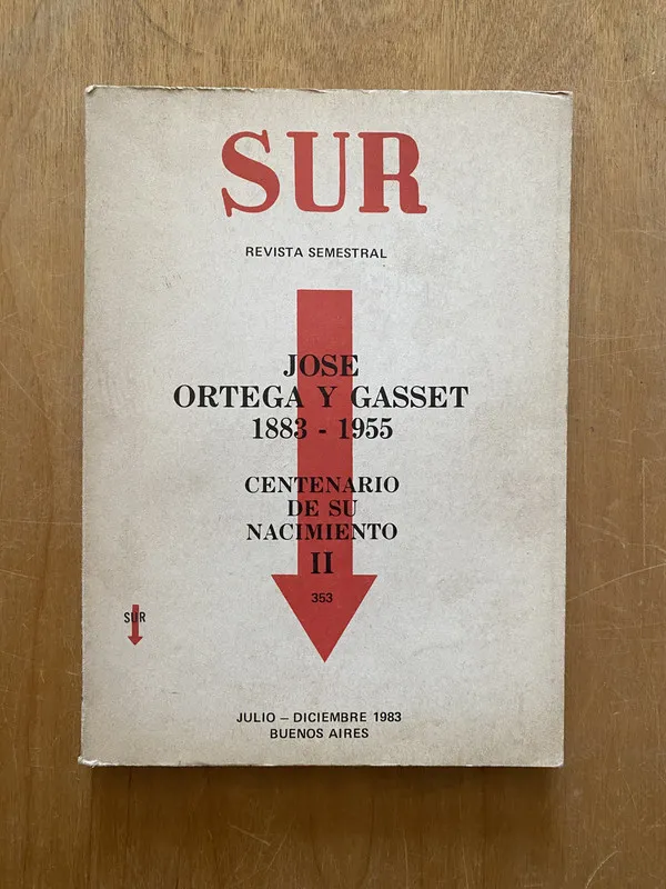 Tapa de Revista sur 352 353 ortega y gasset - Borges; Ocampo (2cf)