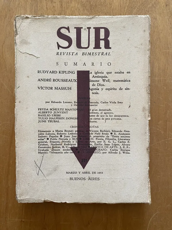 Revista sur 221 c - Ocampo, Victoria (2cf)