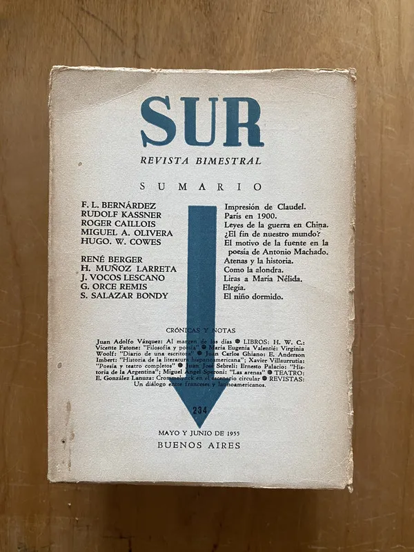 Tapa de Revista sur 234 - Ocampo, Victoria (2cf)