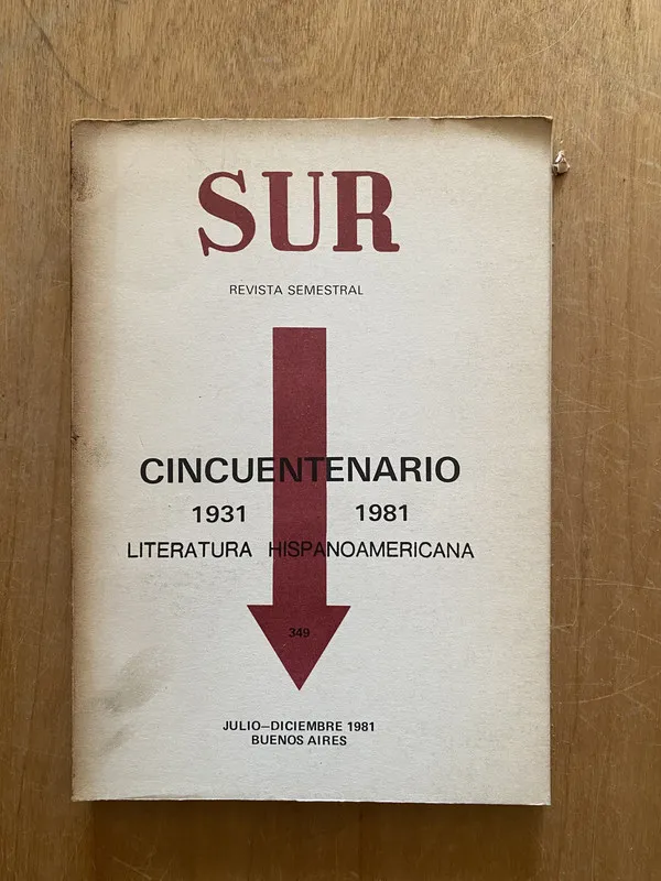 Tapa de Revista sur 349 Cincuentenario 1931 1981 liter- Ocampo (2cf