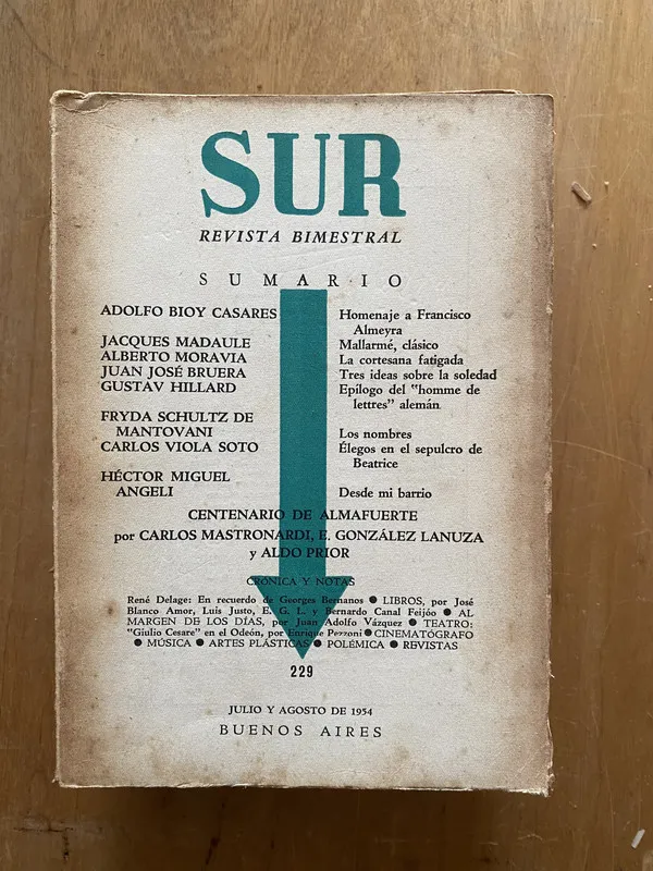 Revista sur 229 - Ocampo, Victoria, Bioy Casares (2cf)