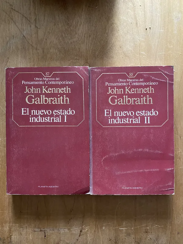 Tapa de El nuevo estado industrial 2 tomos - Kenneth Galbraith (2cf