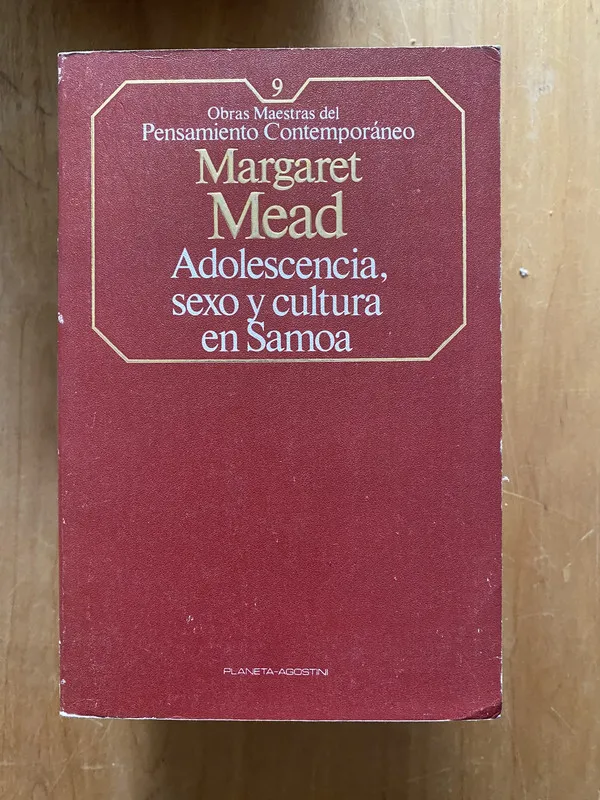 Tapa de Adolescencia, sexo y cultura en samoa - Mead, MArgaret (2cf