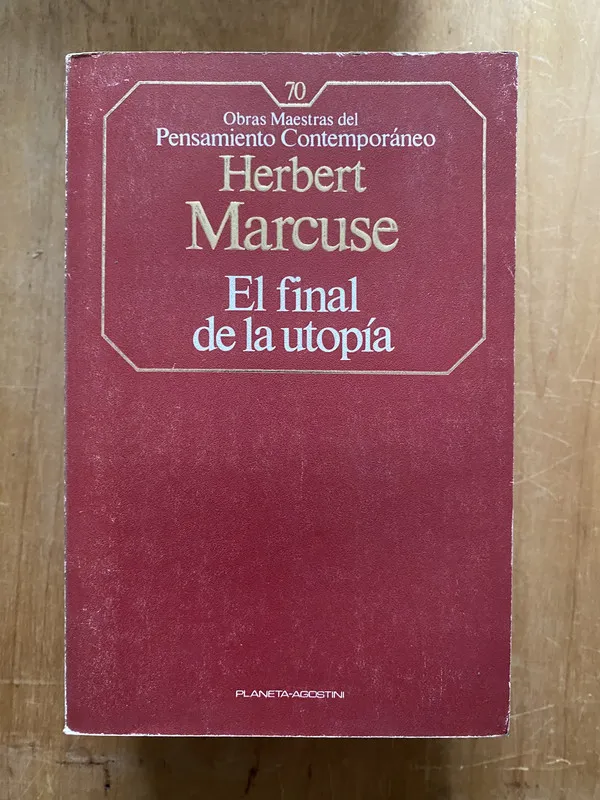 Tapa de El final de la utopia - Marcuse, Herbert (2cf)