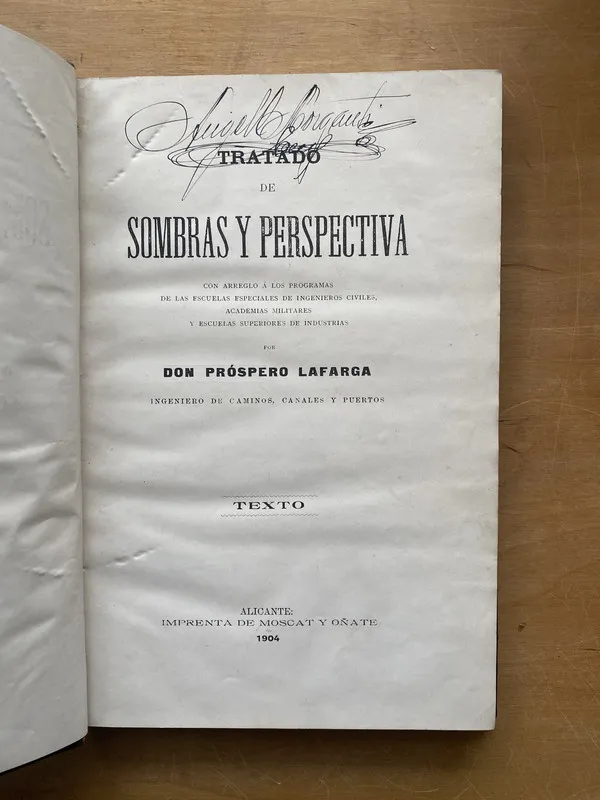 Tratado de sombras y perspectiva - Lafarga, Prospero (j2)