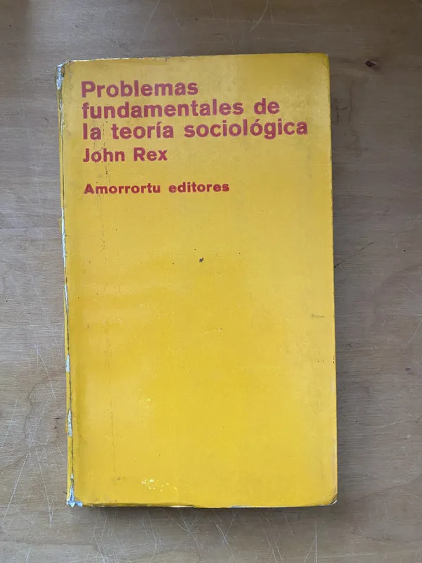 Tapa de Problemas fundamentales de la teoria sociologica - Rex (bb2