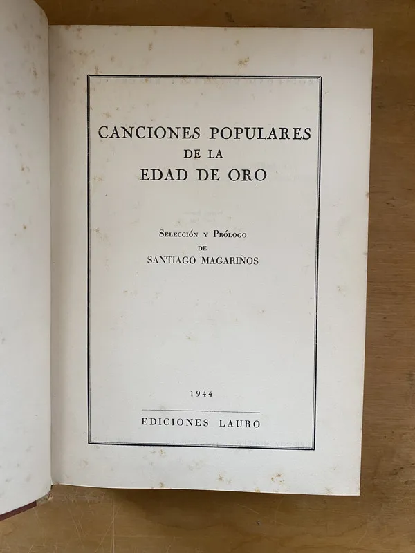 Canciones populares de la edad de oro - Magariños (aa3)