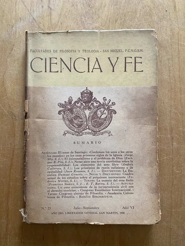 Tapa de Ciencia y fe 23 - Cafferata; Rosanas; Suarez (2q2)