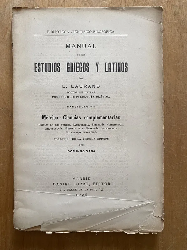 Manual de los estudios griegos y latinos vii - Laurand (2q2