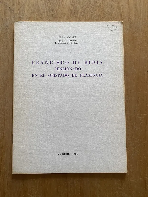 Francisco de rioja pensionado en el obispado de- Coste (2q2