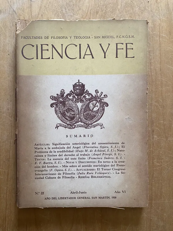 Tapa de Ciencia y fe 22 - Ogara; Perego (2q2)