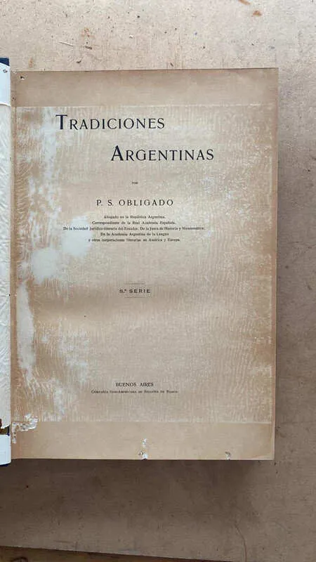 Tradiciones Argentinas 8a Serie - Obligado, P. (k2)