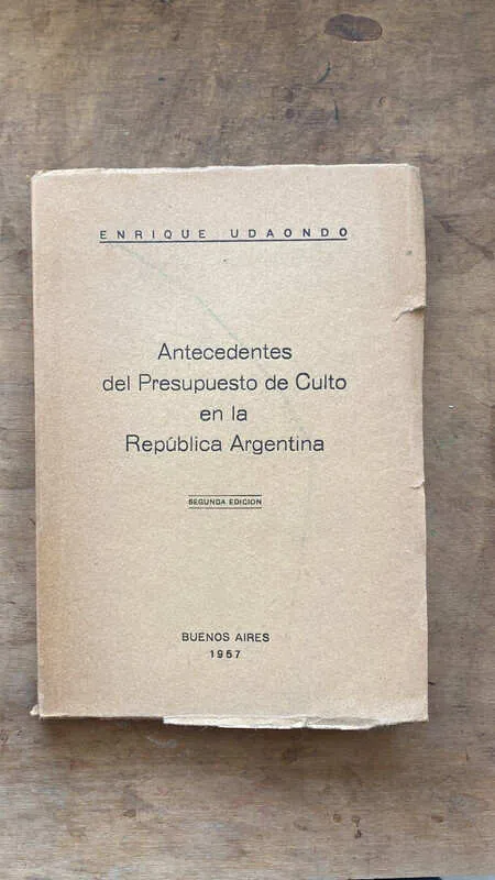 Antecedentes Del Presupuesto De Culto En La R- Udaondo (ee5)