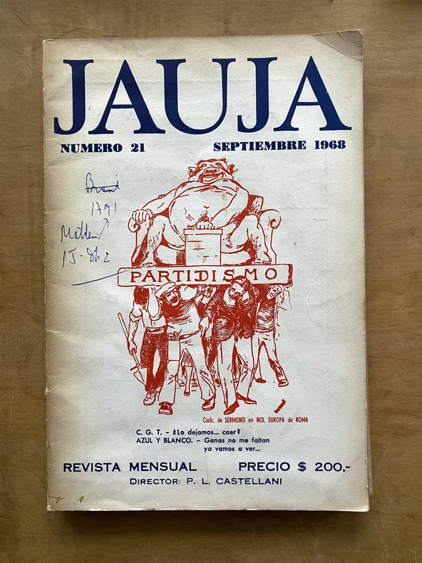 Tapa de Revista Jauja 21 - Castellani, (u2)