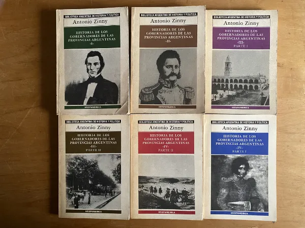 Tapa de Historia de los gobernadores de las provincias- Zinny (2r5)