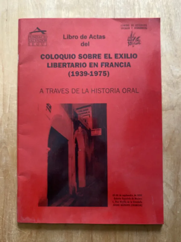 Libro de actas del coloquio exilio libertario en Francia(2q