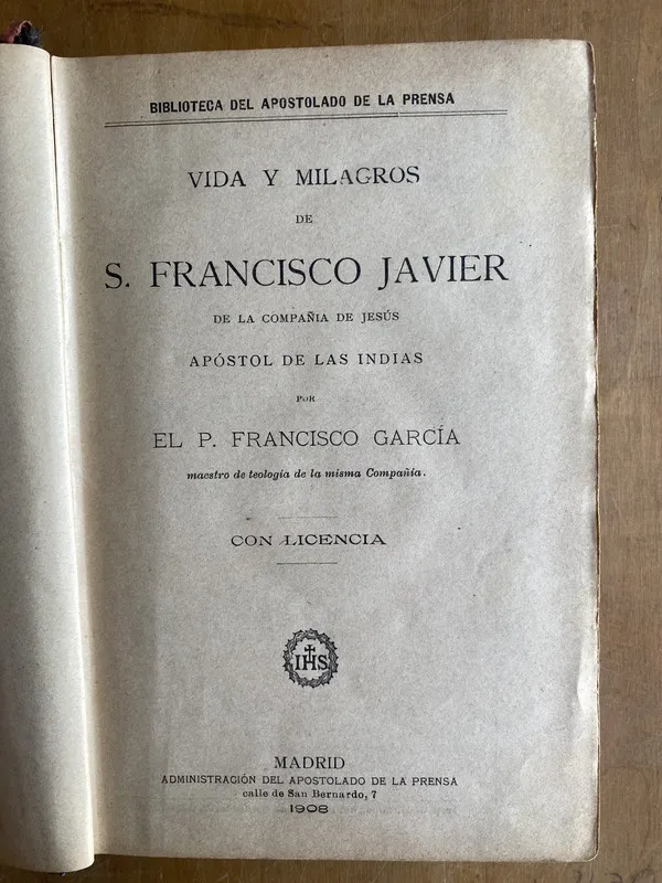 Vida y milagros de S. Francisco Javier - Garcia (ii1)