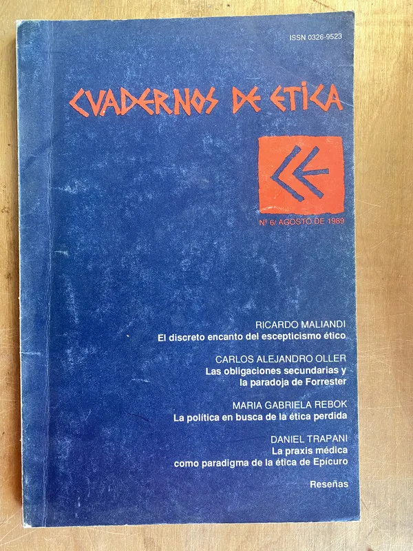 Tapa de Cuadernos de Etica 6 - Maliandi, Ricardo (e5)