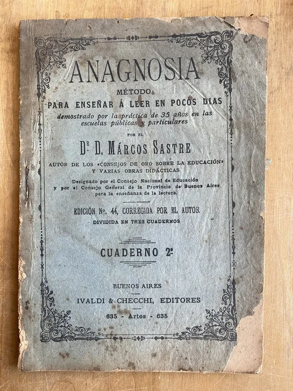 Anagnosia metodo para enseñar a leer en pocos- Sastre (ii4)