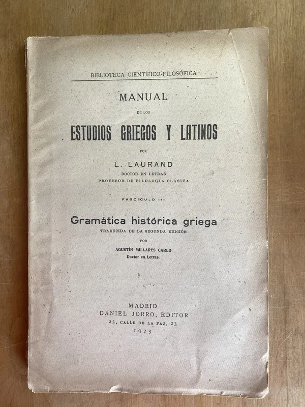 Manual de estudios griegos y latinos III- Laurand (e5)